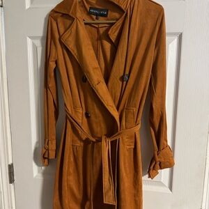 Kendall & Kylie Women's Brown Trench Coat